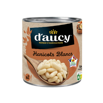 Image de Haricots blancs préparés  D'AUCY - Boîte de 250g net