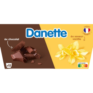Danone Crème Dessert Vanille Chocolat Danette - 12x115g