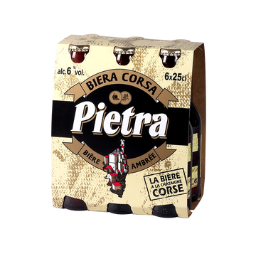 Brasserie Pietra Bière Ambrée Corse Pietra, 6°, 6 Bouteilles De 25cl