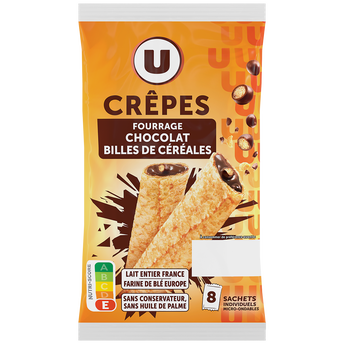 Image de U MAT ET LOU
Crêpes fourrées chocolat et céréales - x8