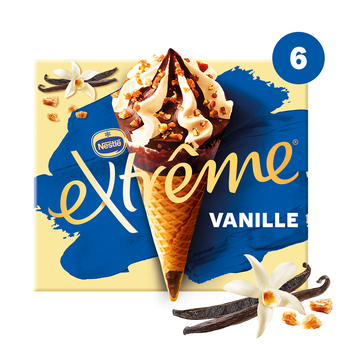 Image de Cônes glacés vanille EXTREME x6