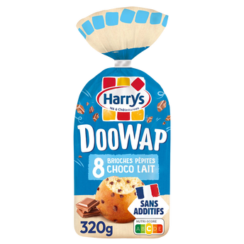 Image de Brioches Doowap pépites de chocolat au lait sans additifs X8 HARRYS
