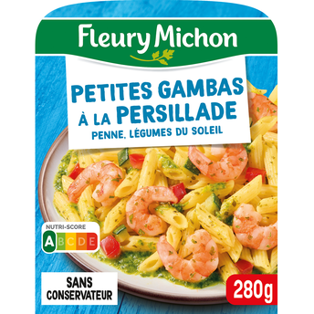 Image de Plat Cuisiné Individuel gambas à la persillade et penne FLEURY