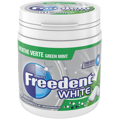 Chewing gum dragée Menthe forte sans sucre, Freedent White (84 g)