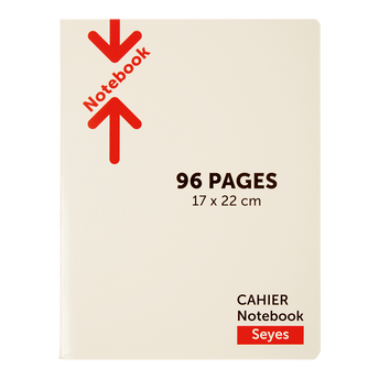 Image de Cahier piqure 17x22 96p grands carreaux - PRIX