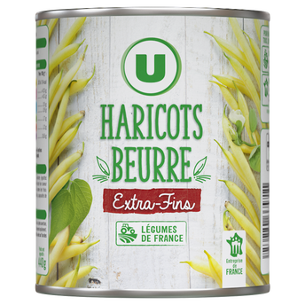 Image de U
Haricots beurre extra-fins - Boîte de 440g net