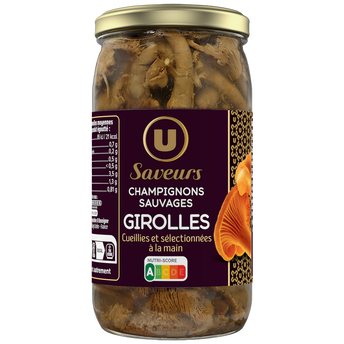 Image de U SAVEURS
Girolles champignons sauvages - Bocal de 185g net