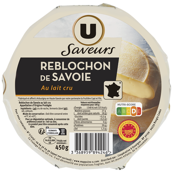 Image de U SAVEURS
Reblochon de Savoie AOP au lait cru  28% mg