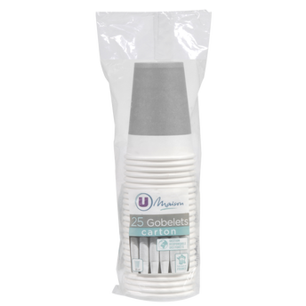 Image de U MAISON
Gobelet en carton 20cl gris