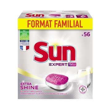 Shine Tablettes Lave Vaisselle Tout En 1 Expert Extra Shine Sun, X56