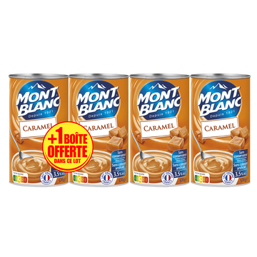Mont Blanc Crème Dessert Au Caramel Mont Blanc, 3x570g+1offert