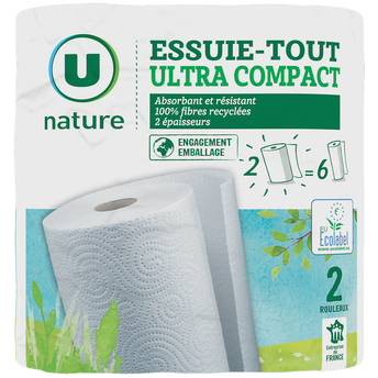 Image de U NATURE
Essuie-tout ultra compact x2 = 6