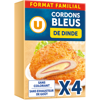 Image de U
Cordon bleu de dinde,  France, 4 pièces, barquette