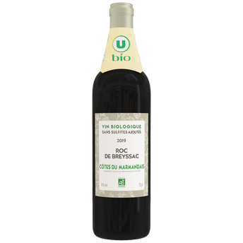 Image de U BIO
Vin rouge AOP Côtes du Marmandais Roc de Breyssac s/soufre