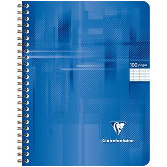 Image de Petit cahier reliure intégrale CLAIREFONTAINE, grands carreaux, 17x22cm, 100 pages, coloris assortis