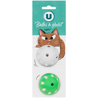 Image de U
2 balles à grelot pour chat