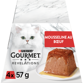 Image de Sachets fraîcheur pour chat REVELATIONS Mousseline au Boeuf GOURMET