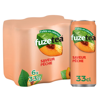 Image de Boisson au thé FUZETEA Pêche intense - Pack canette