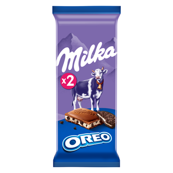 Image de Chocolat au lait et éclats de biscuits Oréo MILKA - 2 tablettes de