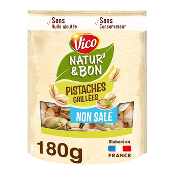 Image de Natur'& bon pistaches grillées non salées VICO