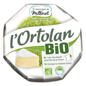 Paysange Fromage Bio Au Lait Pasteurisé 28% De Matière Grasse L'ortolan Fromagerie Milleret, 250g