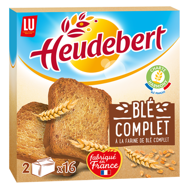 Heudebert - Biscottes Céréales & Graine ou Blé complet, Février 2019