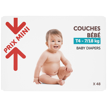 Image de Couches bébé taille 4 (7/18kg) PRIX MINI