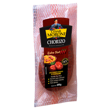 César Moroni Chorizo Extra Fort Pur Porc Moroni, 200g