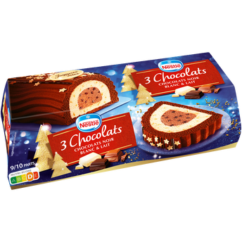 Image de Bûche glacée 3 chocolats NESTLE 540g - 9/10