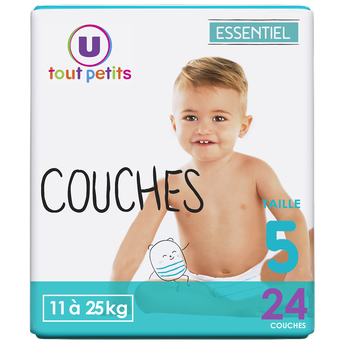 Image de U TOUT PETITS
Couche essentiel taille 5 11/25kg