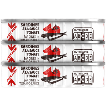 Image de Sardines à la sauce tomate PRIX MINI 3x120g