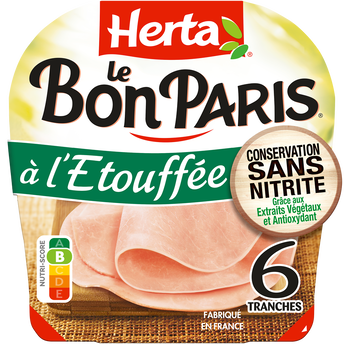Image de Jambon le bon Paris a l'étouffé conservation sans nitrites HERTA 6 Tranches