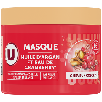 Image de U
Masque capillaire Cheveux colorés huile argan & cranberry