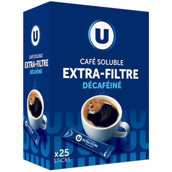 Image de U
Café soluble EXTRA-FILTRE DÉCAFÉINÉ