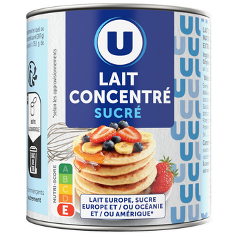Image de U
Lait concentré sucré - Boîte