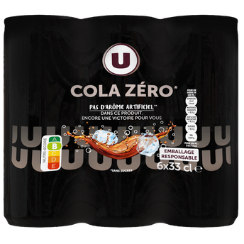 Image de U
Soda cola zéro 6 canettes de