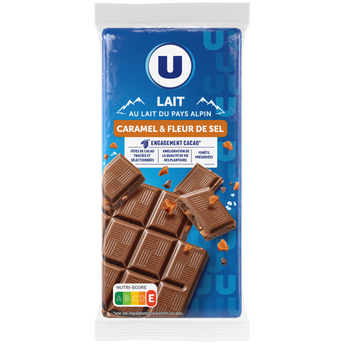 Image de U
Chocolat au lait et éclats de caramel au beurre salé - tablettes