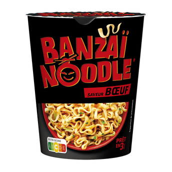 Image de Pâtes instantanées Boeuf BANZAI NOODLE - Cup