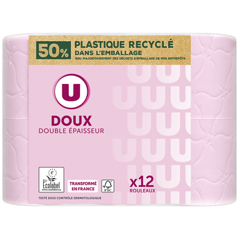 Image de U
Papier toilette doux rose 2 plis x12