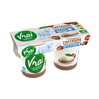Image de Yaourt au lait de brebis et châtaigne BIO VRAI, pack de