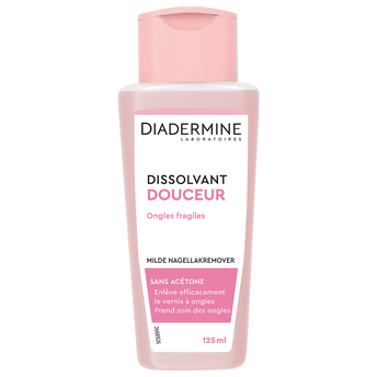 Image de Dissolvant douceur ongles fragiles & sensibles DIADERMINE, flacon de