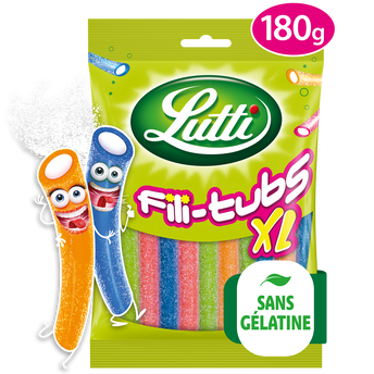 Image de Bonbons Fili-Tubs XL piquants LUTTI - Sachet de