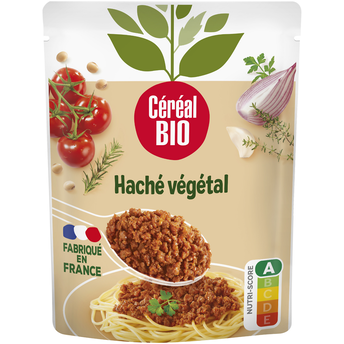 Image de Haché végétal  façon Bolognaise au soja repas express CEREAL BIO