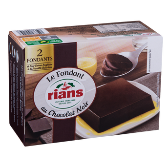 Image de Dessert Fondant chocolat noir et crème anglaise RIANS - 2 pots de