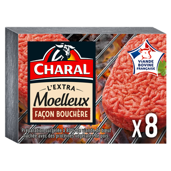 Image de Haché Extra Moelleux Façon Bouchère CHARAL, 8X100G