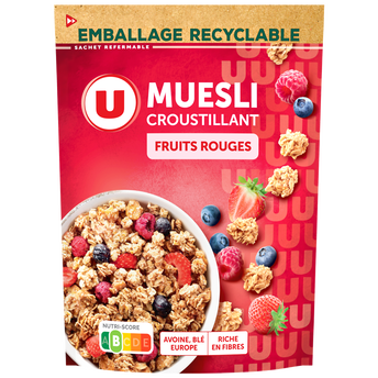 Image de U
Céréales Muesli croustillant aux fruits rouges doypack de