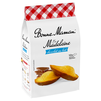 Image de Madeleines au chocolat au lait BONNE MAMAN - x10 sachets - Le paquet de