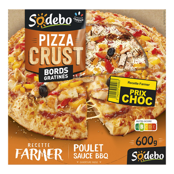 Sodeb'O Pizza Crust Farmer Poulet Rôti Sauce Barbecue Sodebo 600g Prix Choc