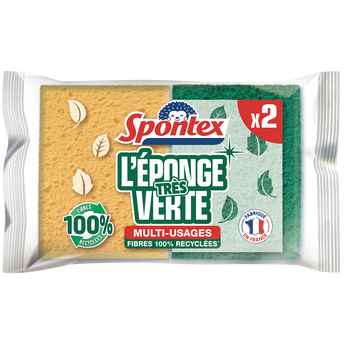 Image de Gratte éponge en fibres recyclés vertes SPONTEX