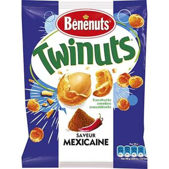 Image de Cacahuètes saveur méxicaine Twinuts Bénénuts sachet